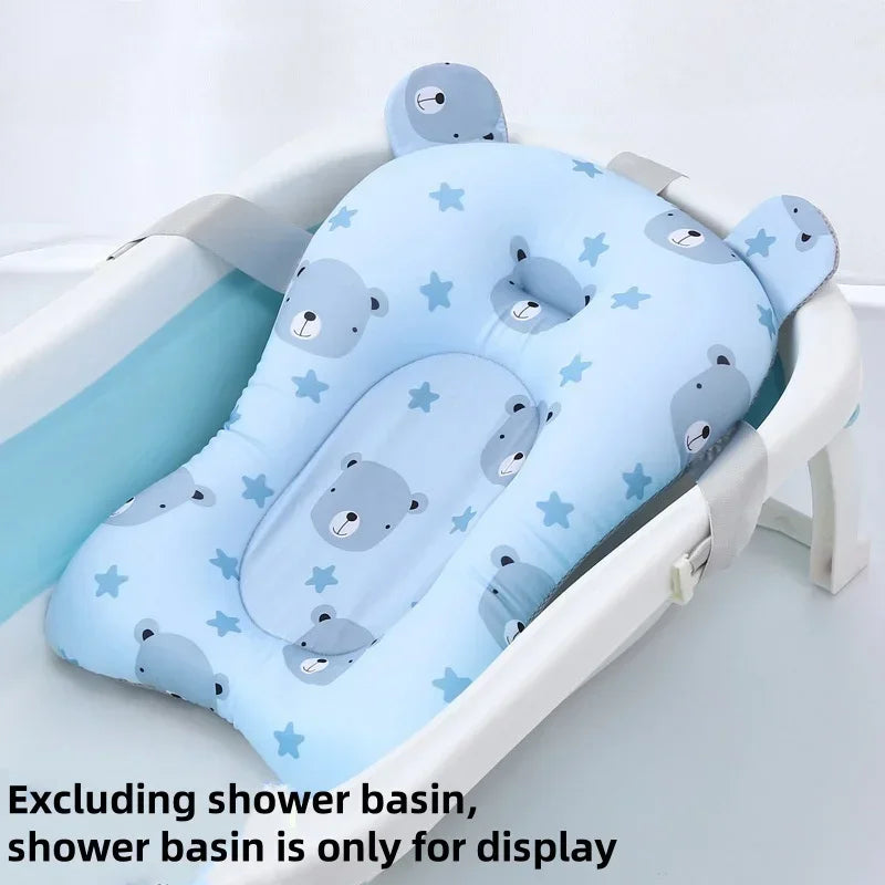 Foldable Floating Baby Bath Seat Pad Adjustable Bathtub Support Mat Shower Cushion Security Water Pad for Newborn Baby Bathing CB DROPSHIPPING