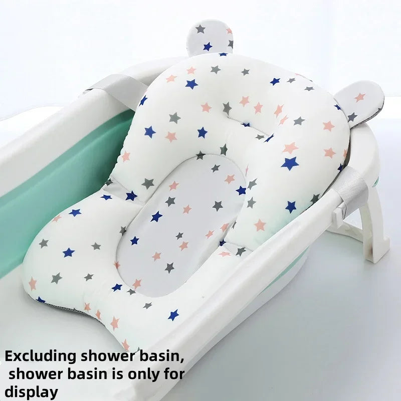 Foldable Floating Baby Bath Seat Pad Adjustable Bathtub Support Mat Shower Cushion Security Water Pad for Newborn Baby Bathing CB DROPSHIPPING