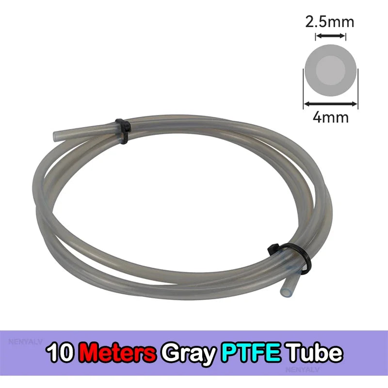 For Bambu Lab Ptfe Tube 2 5mm 4mm P1S P1P AMS A1 Mini 3D Printer Teflonto Pipe X1C Bambulab Ptfe Tube 5m/10m White Grey AMS LITE CB DROPSHIPPING