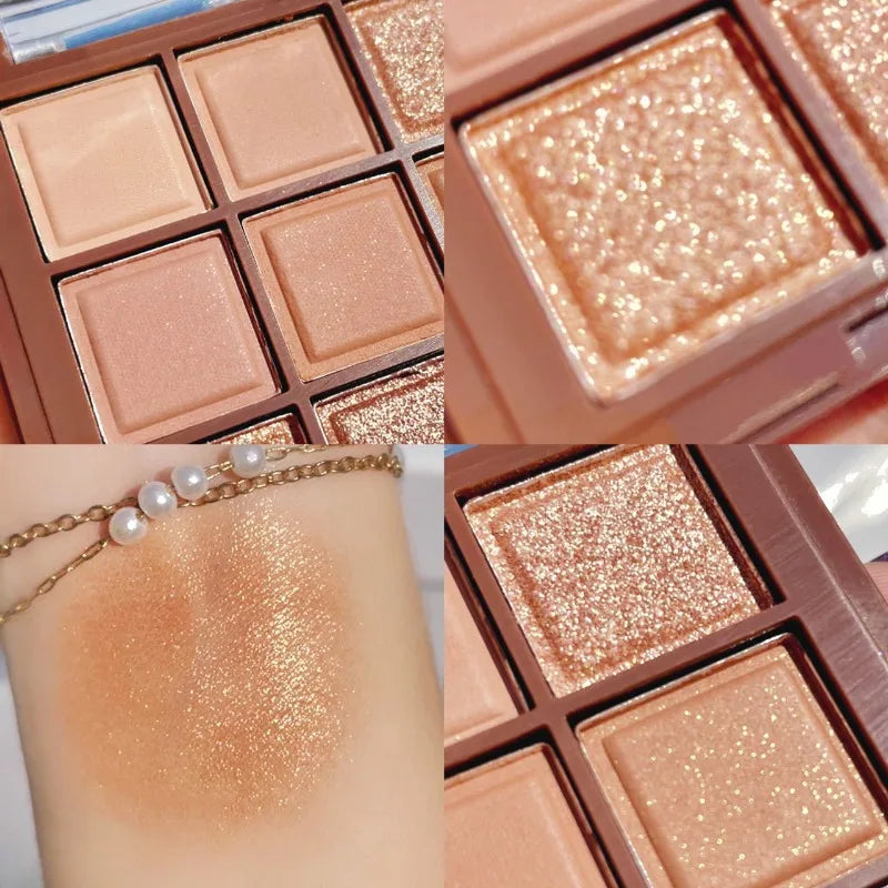 9 Color Chocolate Eyeshadow Palette Matte Pearlescent Glitter Glitter Earth Eyeshadow Makeup CB DROPSHIPPING