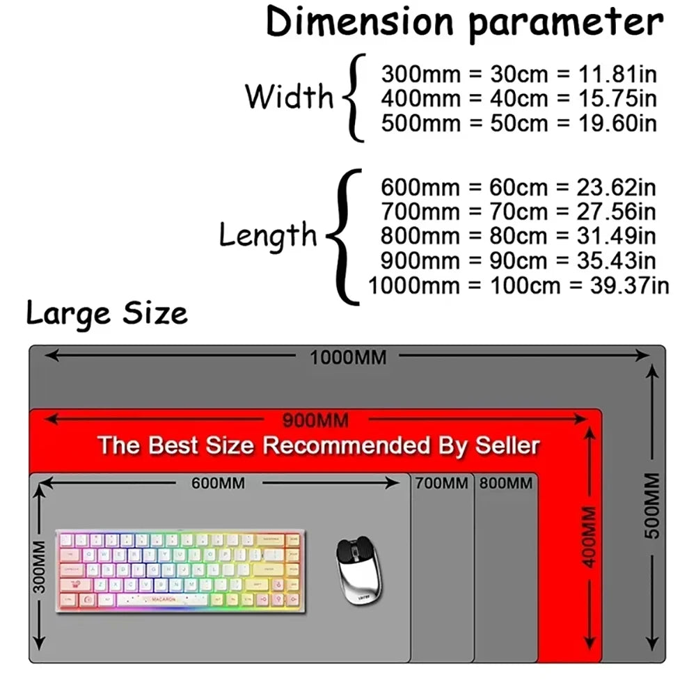 Red and Black Art Landscapes Large Mouse Pad Anti-Slip Durable Desk Mat Offices Accessories Keyboard Mouse Mat Tapis De Bureau CB DROPSHIPPING