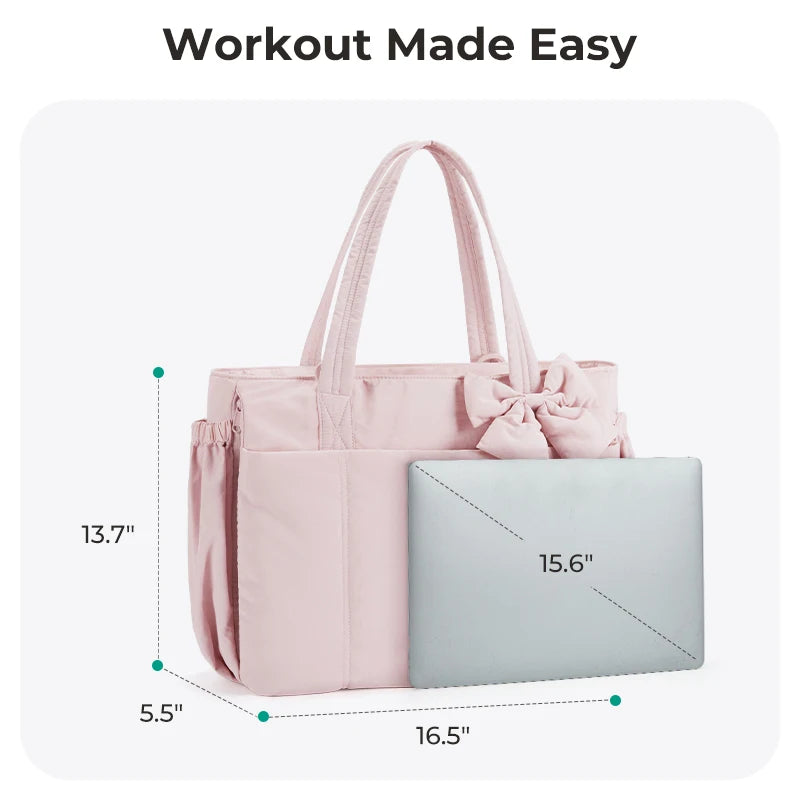 BAGSMART Large Capacity Tote Bag for Women Versatile Commuting Handbag Messenger Multiple Pockets Shoulder Sport Bag