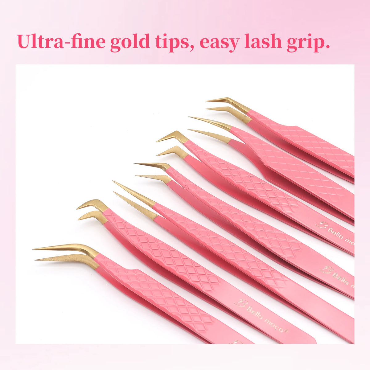 Bella moça Lash Tweezers Stainless Steel Eyelash Nail Tools Accurate Tweezers Nippers Pointed Clip Set Makeup Tools