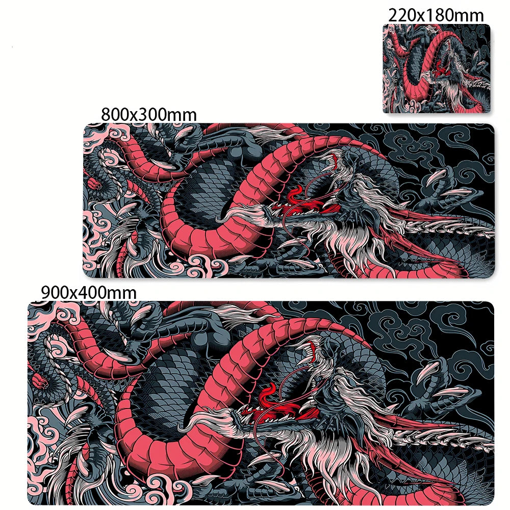 Black and White Dragon Large Mouse Mat Gaming Mousepad Big Rubber Base Mouse Pad Purple Deskpad Eyboard Mats Mousepads 400x900 CB DROPSHIPPING