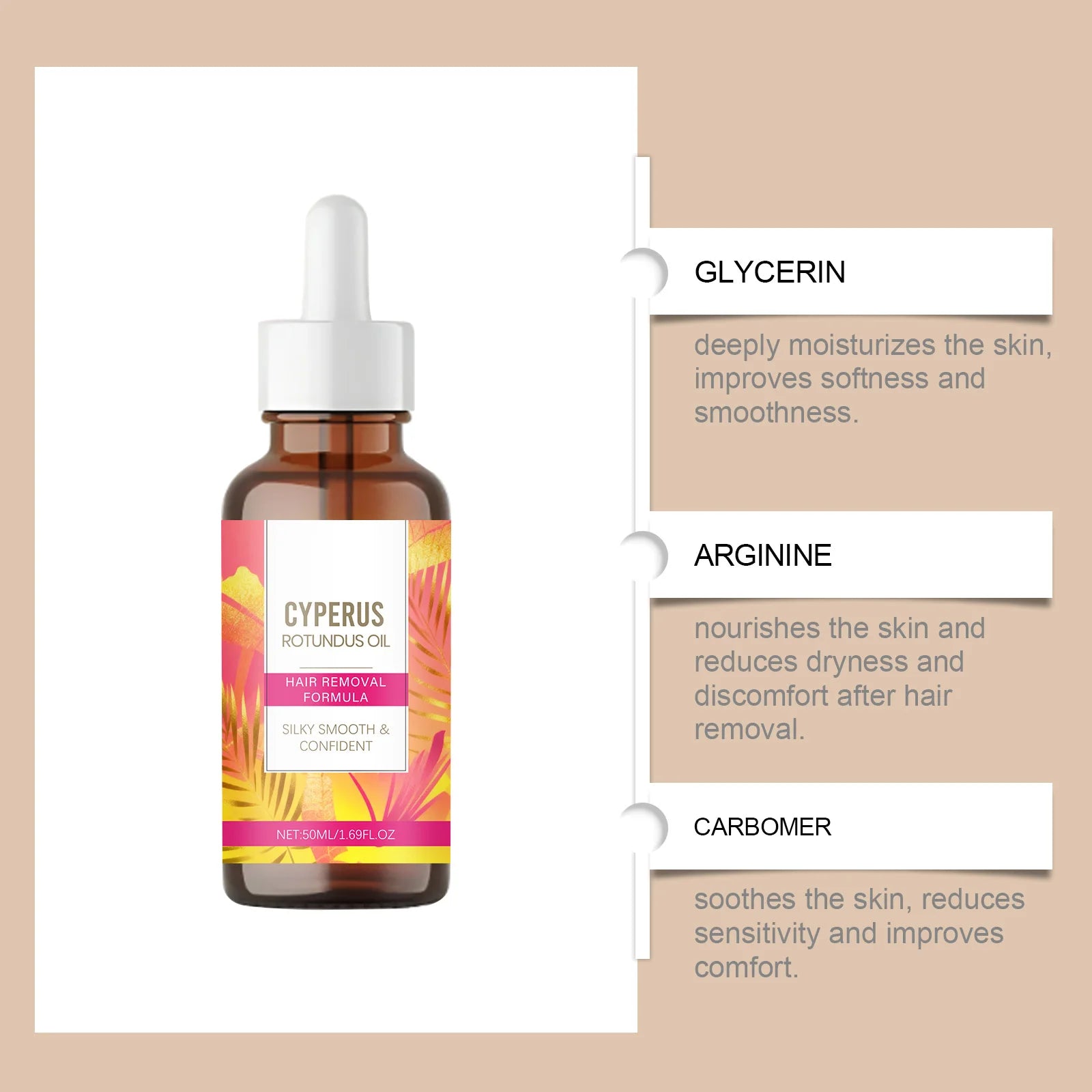 Cyperus Rotundus Oil Deeply Moisturizing Nourishes Skin Reduces Hair Removing Dryness Discomfort Soft Smooths Skincare Care Oils