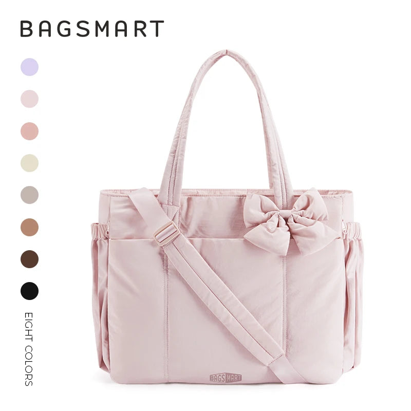 BAGSMART Large Capacity Tote Bag for Women Versatile Commuting Handbag Messenger Multiple Pockets Shoulder Sport Bag