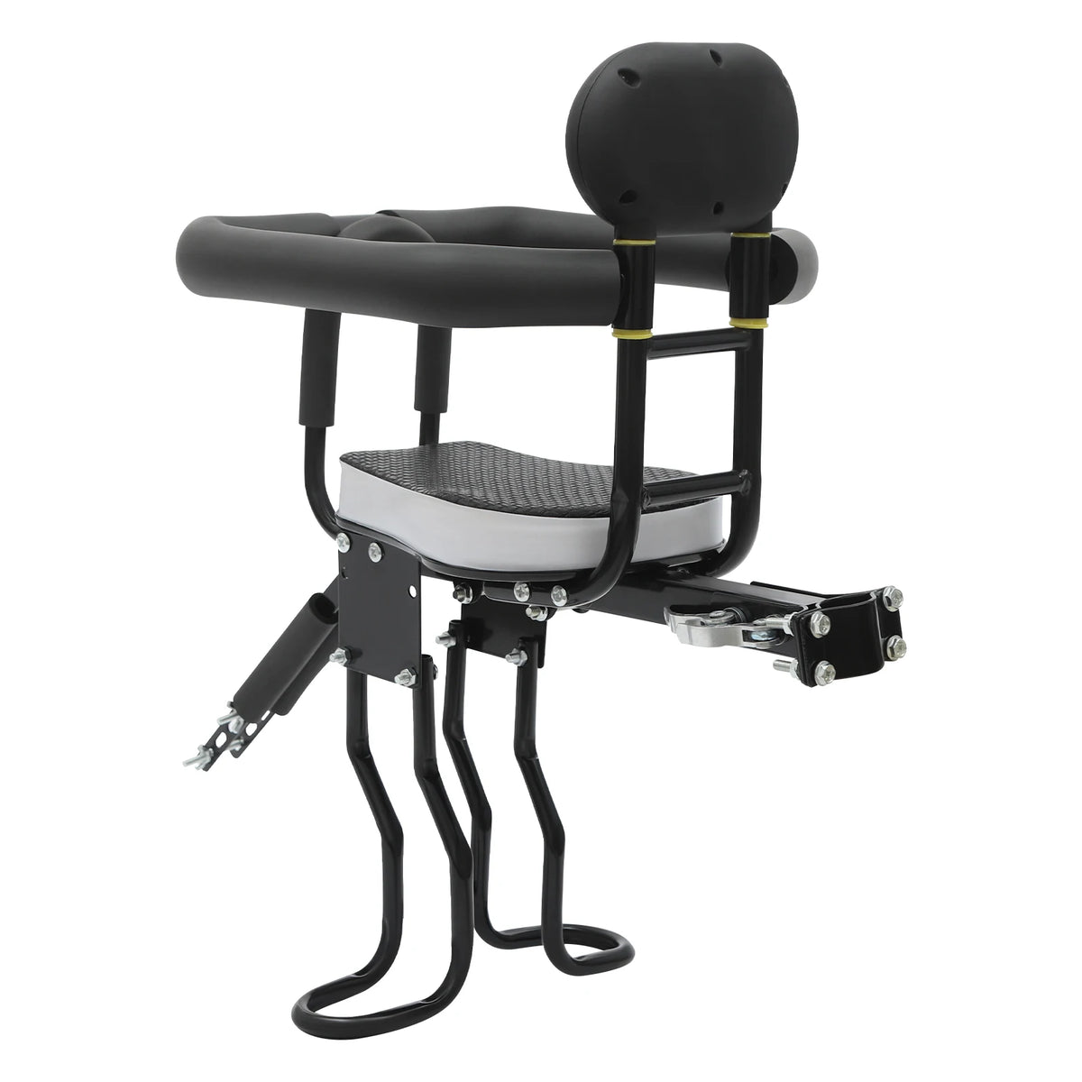 Front Mount Kids Bike Seat, Two Point Fixed Bicycle Child Seat, Removable Handrail Front Seat for Toddler,Steel PC Construction CB DROPSHIPPING