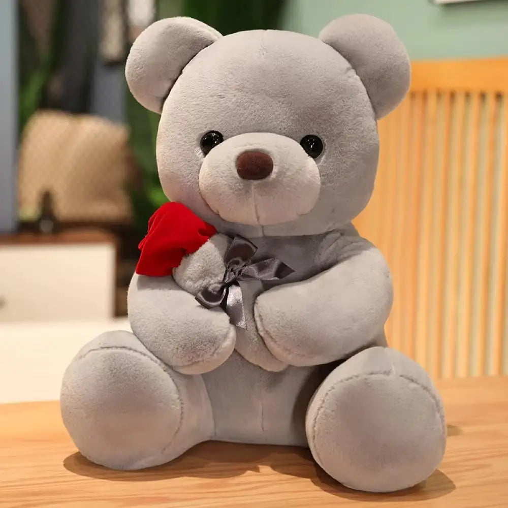 Graduation Gifts Stuffed Animal Rose Bear Flower Kawaii Hug Bear Cartoon 23cm Bear Home Decor