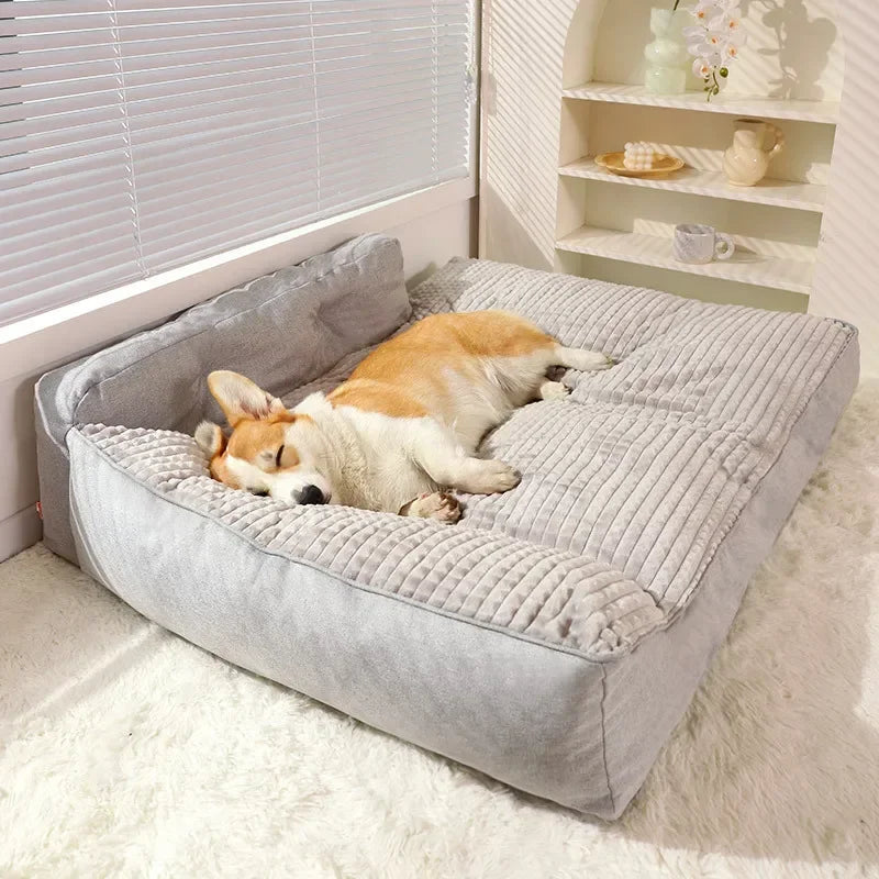 Removable Pet Beds Washable Dog Mat Winter Warm Dog Mat Luxury Sofa for Small Medium Dogs Plaid Bed for Cats Dogs Fluff Sleeping CB DROPSHIPPING
