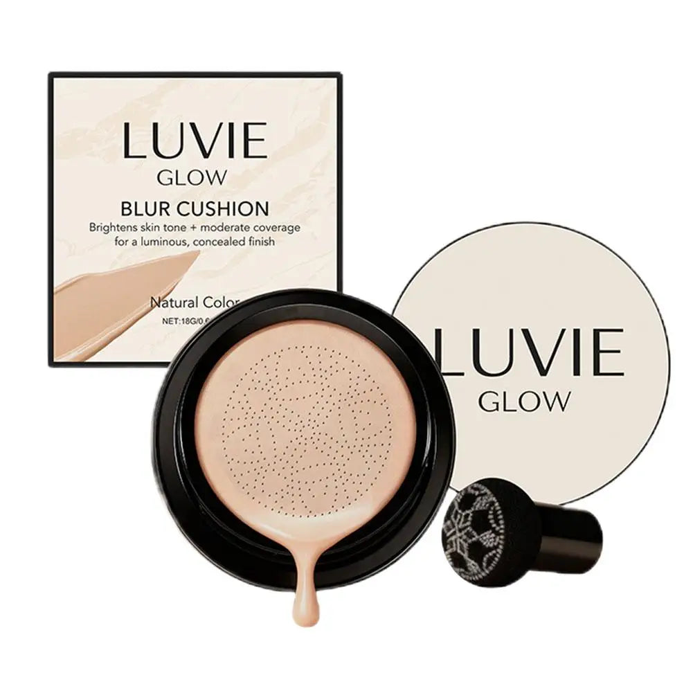 LUVIE GLOW Mushroom Head Air Cushion BB Cream Foundation Cream Face Concealer Moisturizing Waterproof Magic Foundation Makeup