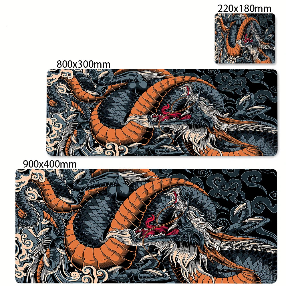 Black and White Dragon Large Mouse Mat Gaming Mousepad Big Rubber Base Mouse Pad Purple Deskpad Eyboard Mats Mousepads 400x900 CB DROPSHIPPING