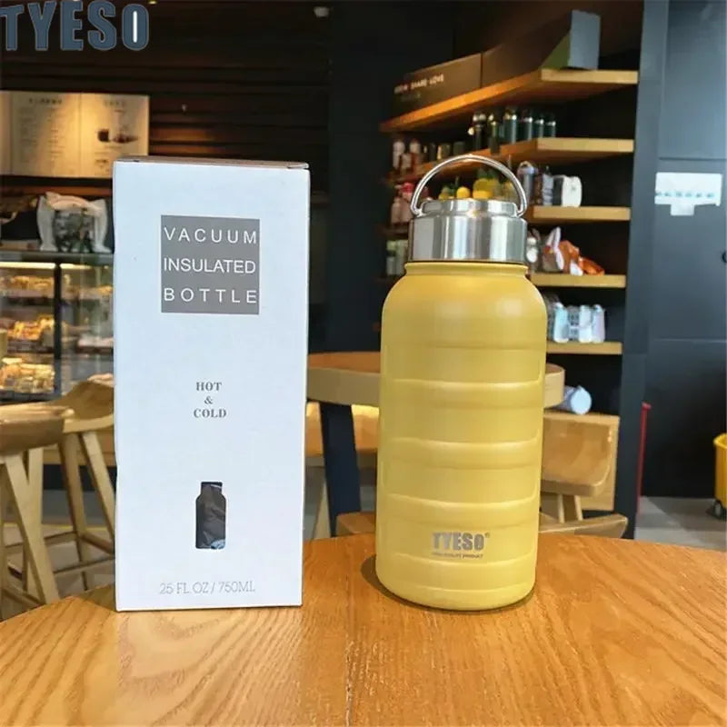 Tyeso Double Stainless Steel Thermos Mug Portable Sport Vacuum Flask Large Capacity Thermal Water Bottle Tumbler Drinks Cup