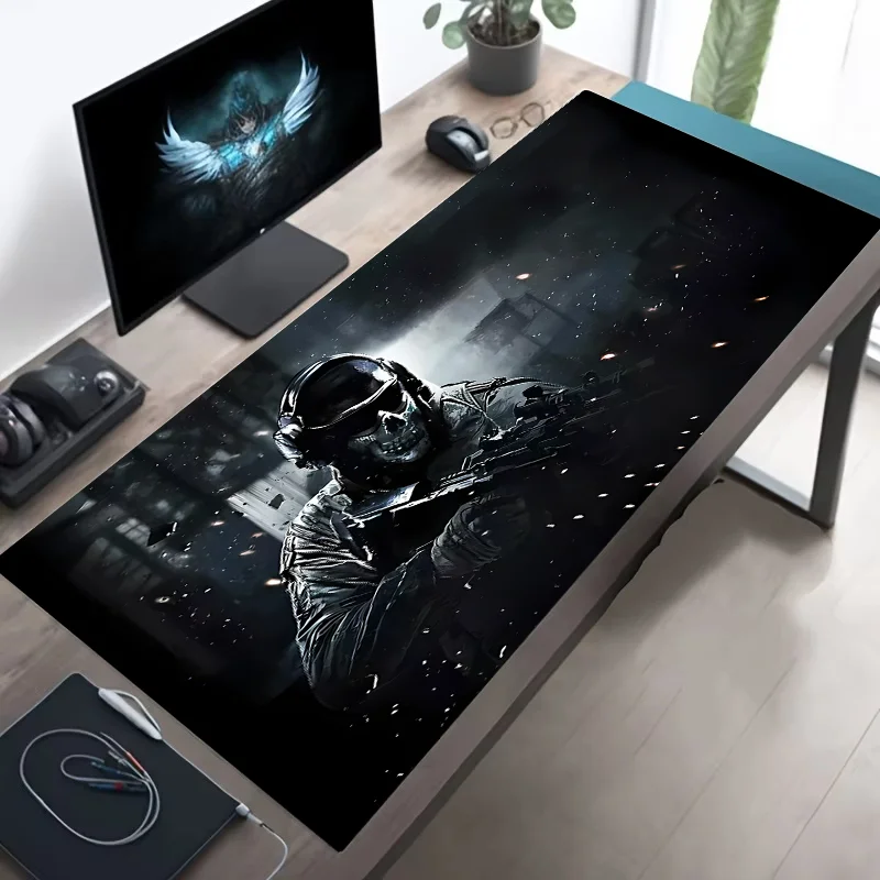 Large Mouse Pad Tactical Soldier Design Non-Slip XXL Desk Pad Gaming Accessories Stitched Edges for Home and Game for FPS Gamer CB DROPSHIPPING