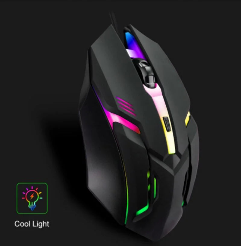 Latest high-quality ergonomic gaming mouse, suitable for desktop and laptop computers, 4-button USB RGB backlit mouse CB DROPSHIPPING