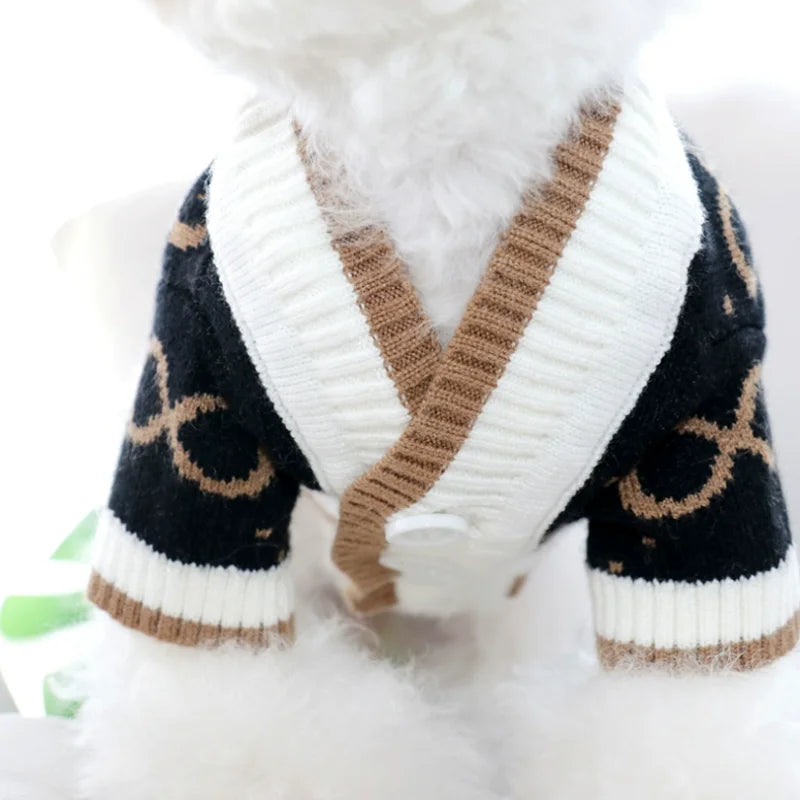 Dog Winter Sweater Knitted Warm Pet Clothes for Small Medium Dogs Chihuahua Puppy Pet Sweaters Yorkshire Cardigan Dog Coat Vest CB DROPSHIPPING