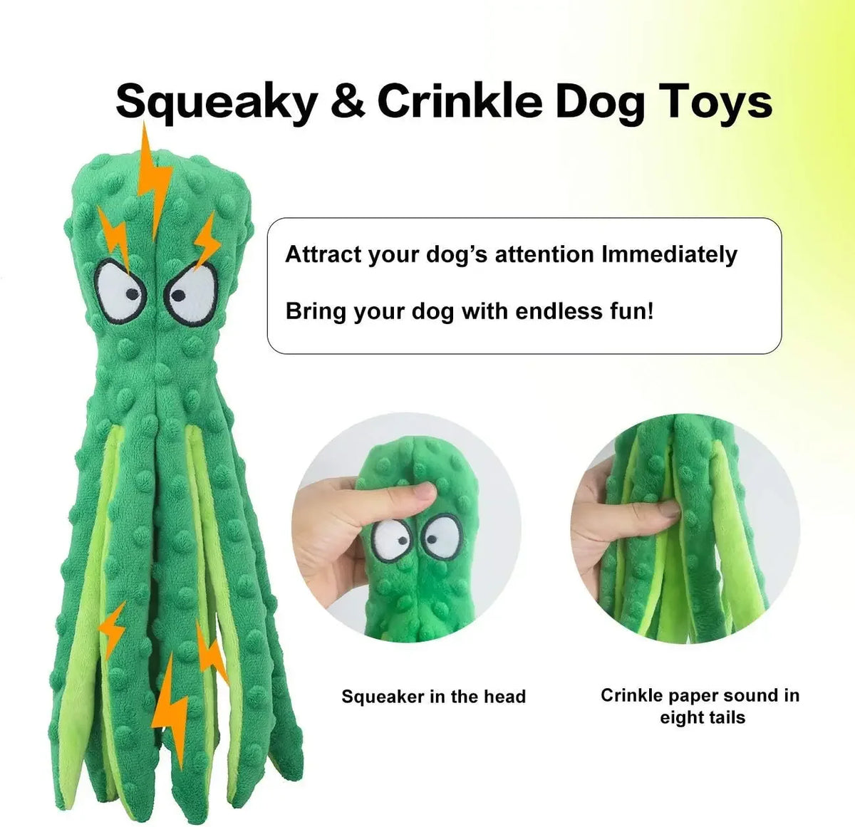 Dog Vocal Toys Octopus Non-stuffed Soft Plush Toy Puppy Educational Teething Chew Toys Pet Supplies for Small Medium Dogs CB DROPSHIPPING
