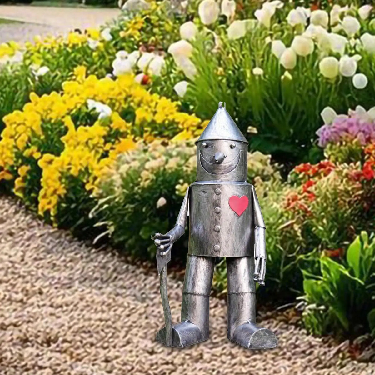 Garden Statue Handmade Resin Standing Sculpture for Housewarming Porch Patio