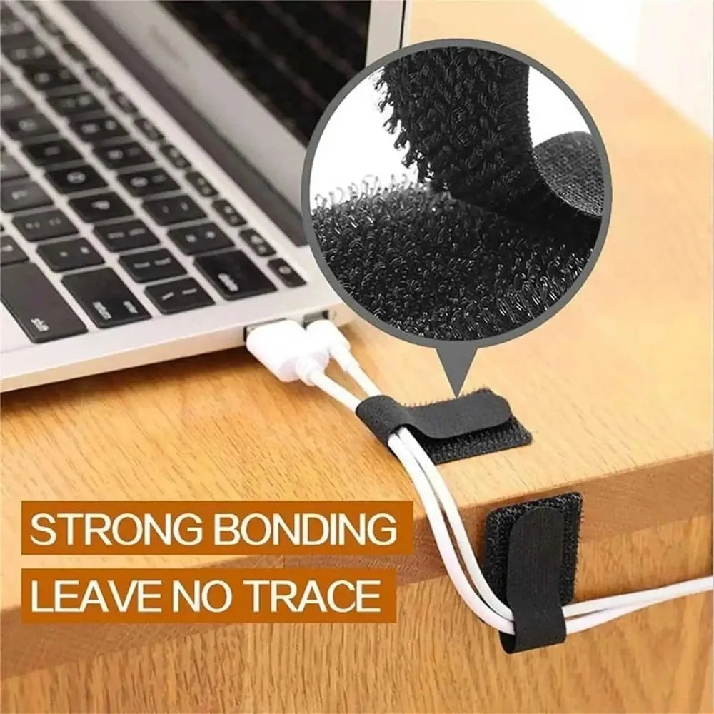 10/20Pcs Self Adhesive Reusable Cable Ties Wire Organizer Storage Stand Mouse Earphone Data Cord  Desktop Tidy Management Winder CB DROPSHIPPING