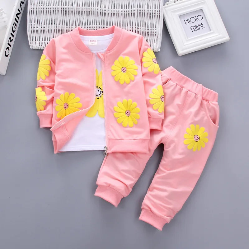 Fashion Autumn Children Suits Baby Boys Girls Clothes stamp Cotton T-Shirt Pants 2Pcs/sets Spring Toddler Clothing Sport Suits CB DROPSHIPPING