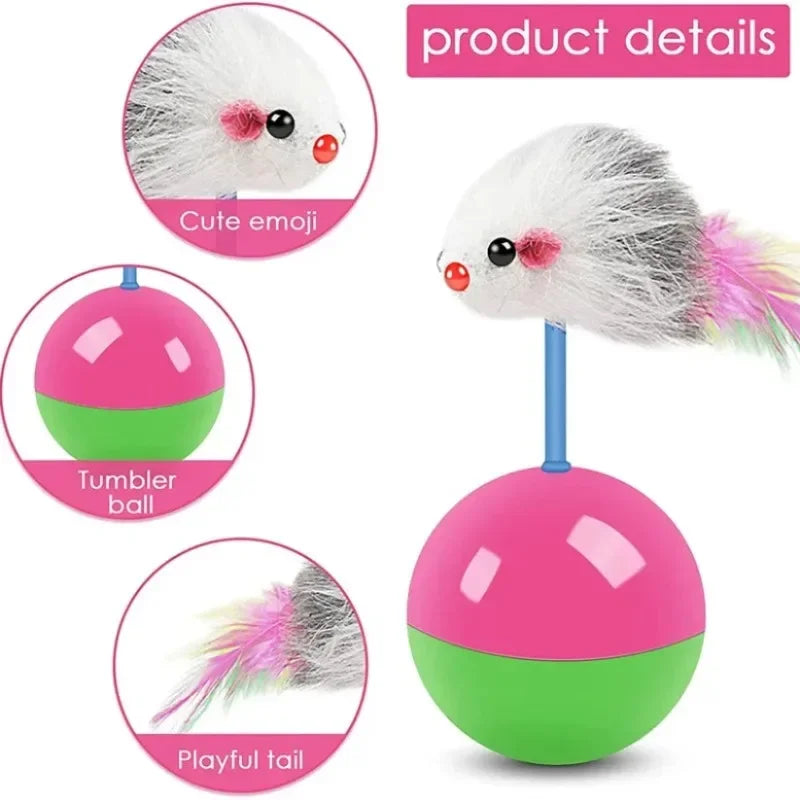 New cat toys set Mouse not tumbler fun teasing cats and dogs self high toys pet supplies set of toys teasing cat toys CB DROPSHIPPING