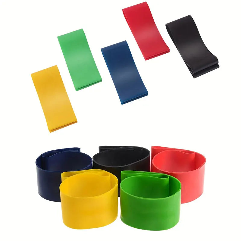 Fitness Bands [Set of 5] Resistance Bands with 5 Levels, 100% Latex Fitness Band Gymnastics Band for Muscle Building, Yoga CB DROPSHIPPING