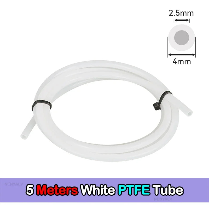 For Bambu Lab Ptfe Tube 2 5mm 4mm P1S P1P AMS A1 Mini 3D Printer Teflonto Pipe X1C Bambulab Ptfe Tube 5m/10m White Grey AMS LITE CB DROPSHIPPING