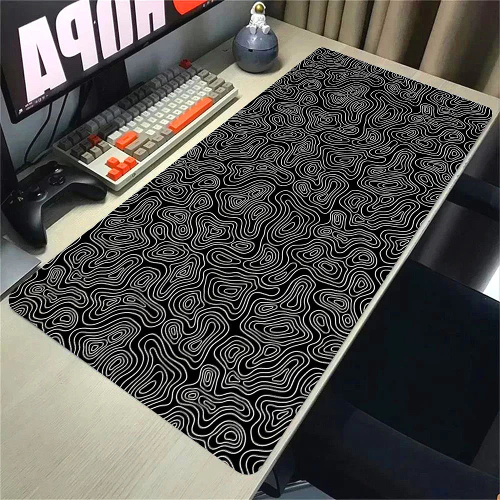 Topographic Mousepad Strata Liquid Mouse Pad Black 500x1000 Mat Gamer 900x400 Extended Pad Custom Mauseped Rubber Office Carpet CB DROPSHIPPING