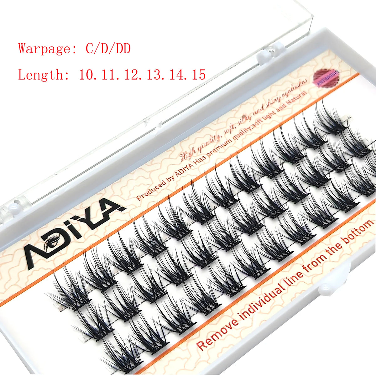 36Pcs C/D/dd 10-15mm DIY Eyelash Extension Segmented Cluster Easy Makeup Big Eye Secret Super Natural Lash Glitter Premade Lash CB DROPSHIPPING