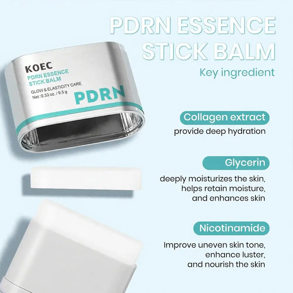 Korean Portable Skincare Stick Glow & Elasticity Care Cosmetics PDRN Essence Stick Balm Collagen & Ceramide Peptide Repair Cream