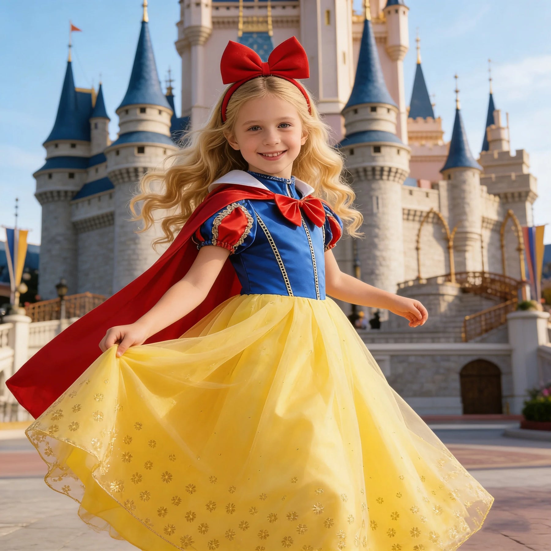 Girls Snow White Dress Kids Princess Dress Up Costumes Toddler Snow White And Huntsman Cosplay Clothing Birthday Party Outfits CB DROPSHIPPING