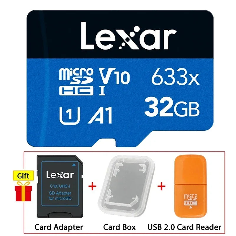 Lexar Micro SD Card New Original 128GB 32GB 64GB 256GB 512GB Memory Card A1 A2 Class10 TF Flash Card for Drone Sport Camcorder CB DROPSHIPPING