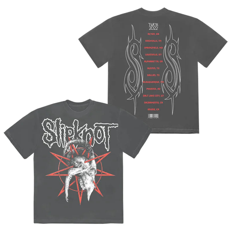 Devil's Face Slipknot Band T-Shirt 100% Cotton Graphic Tee Men Women Summer Streetwear Top